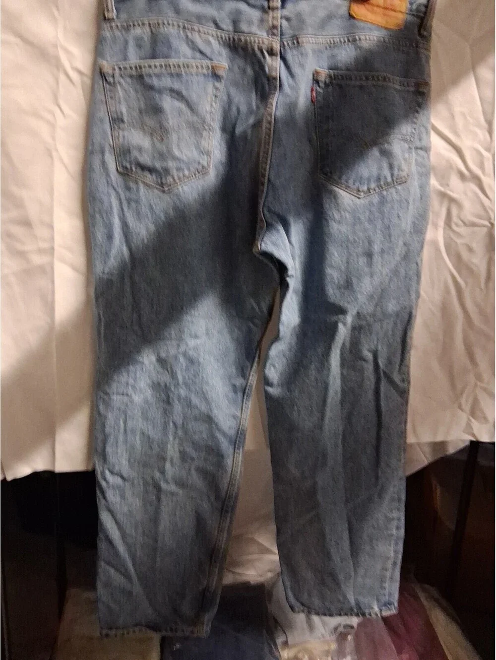 Levi's 550 Mens Jeans 36x30 Blue Cotton Denim Relaxed Fit Straight Stonewash G2